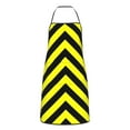 thumbnail image 1 of ZNDUO Yellow Stripes Pattern Apron, Adjustable Bib Soft Chef Aprons, 1 of 8