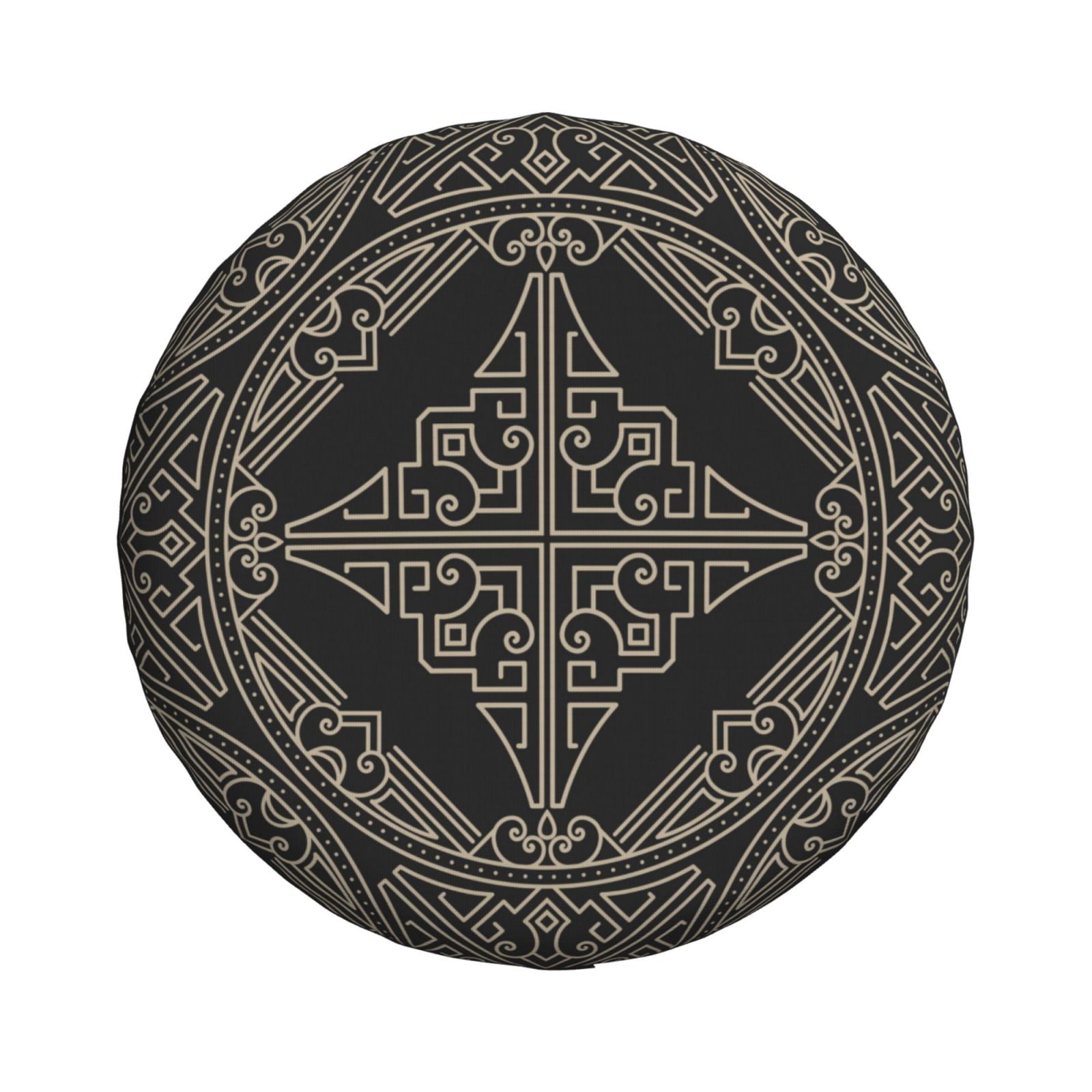 ZNDUO Zentangle Styled Geometric Pattern Spare Tire Cover, Universal