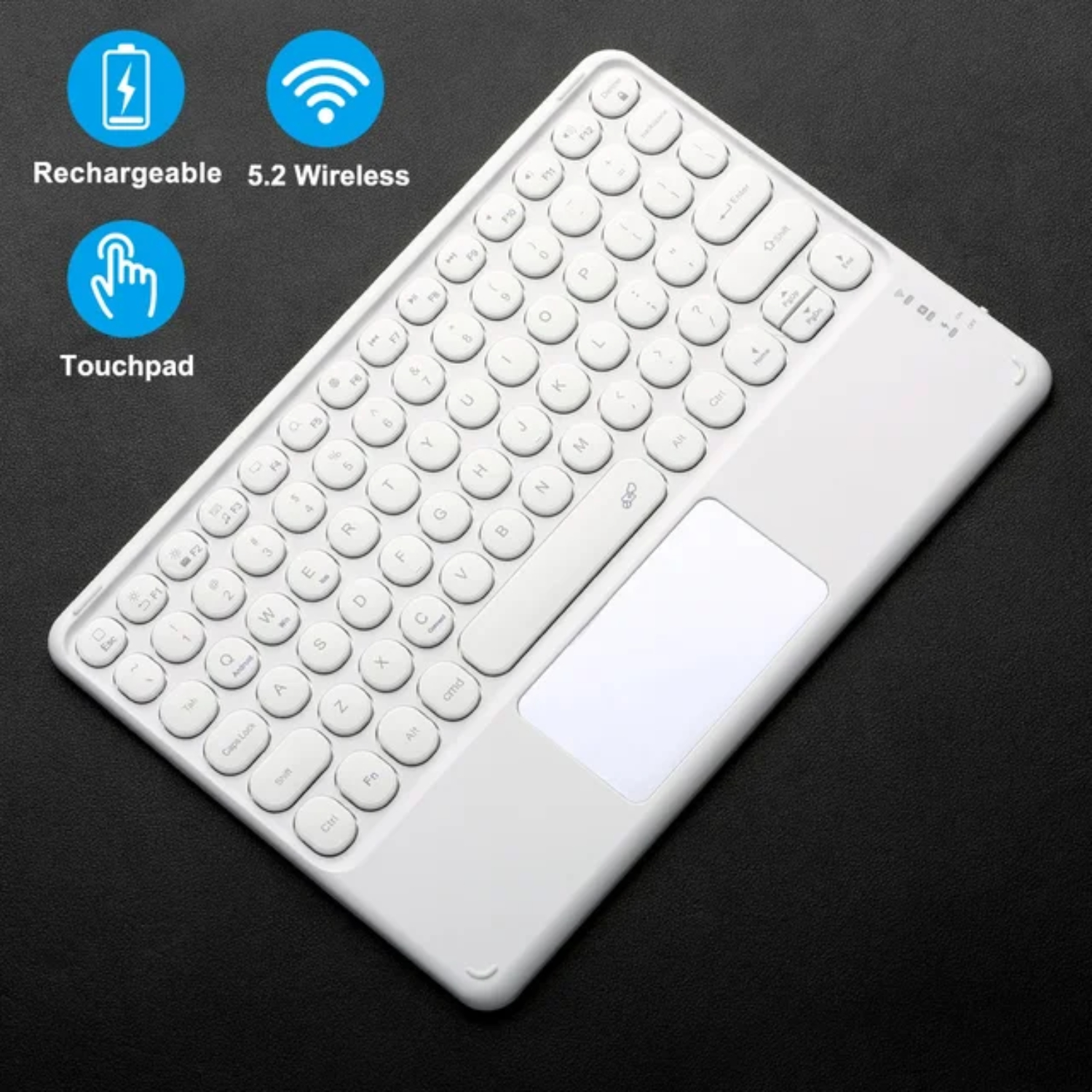 ZNGPNG Bluetooth Wireless Keyboard for IOS Android Windows Tablet