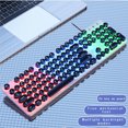 ZNGPNG H300 Wired 104 Keys Membrane Keyboard Many Kinds of Colorful