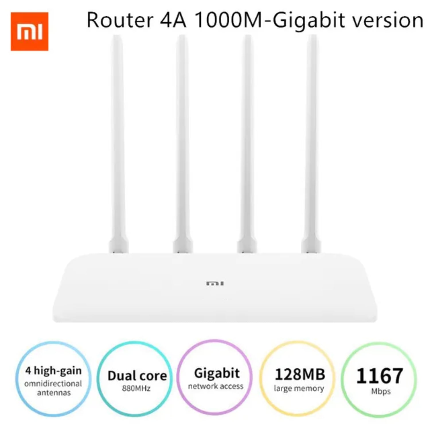 ZNGPNG Mi Router 4A Gigabit Version 2.4GHz 5GHz WiFi Repeater 1167Mbps ...