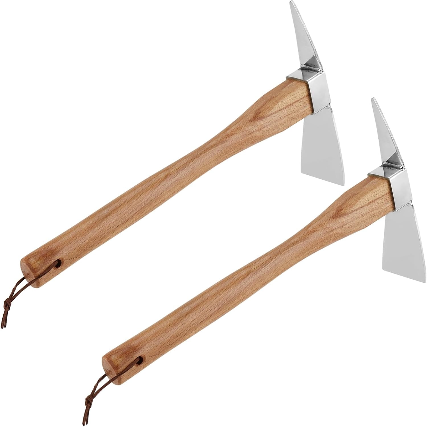 ZNGTNGS Essential Heavy Duty 2 PCS Forged Garden Pick Axe with Hardwood ...