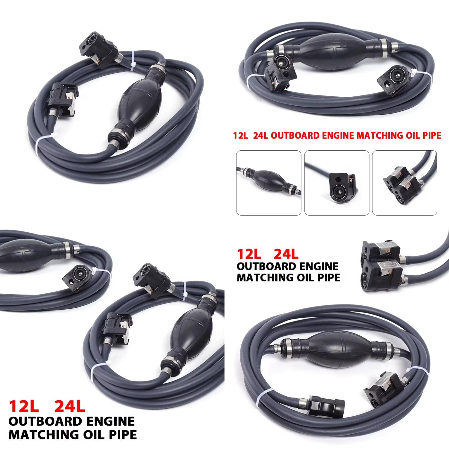 ZNGXYU 24L HighQuality Marine Outboard Fuel Gas Hose Line Assembly