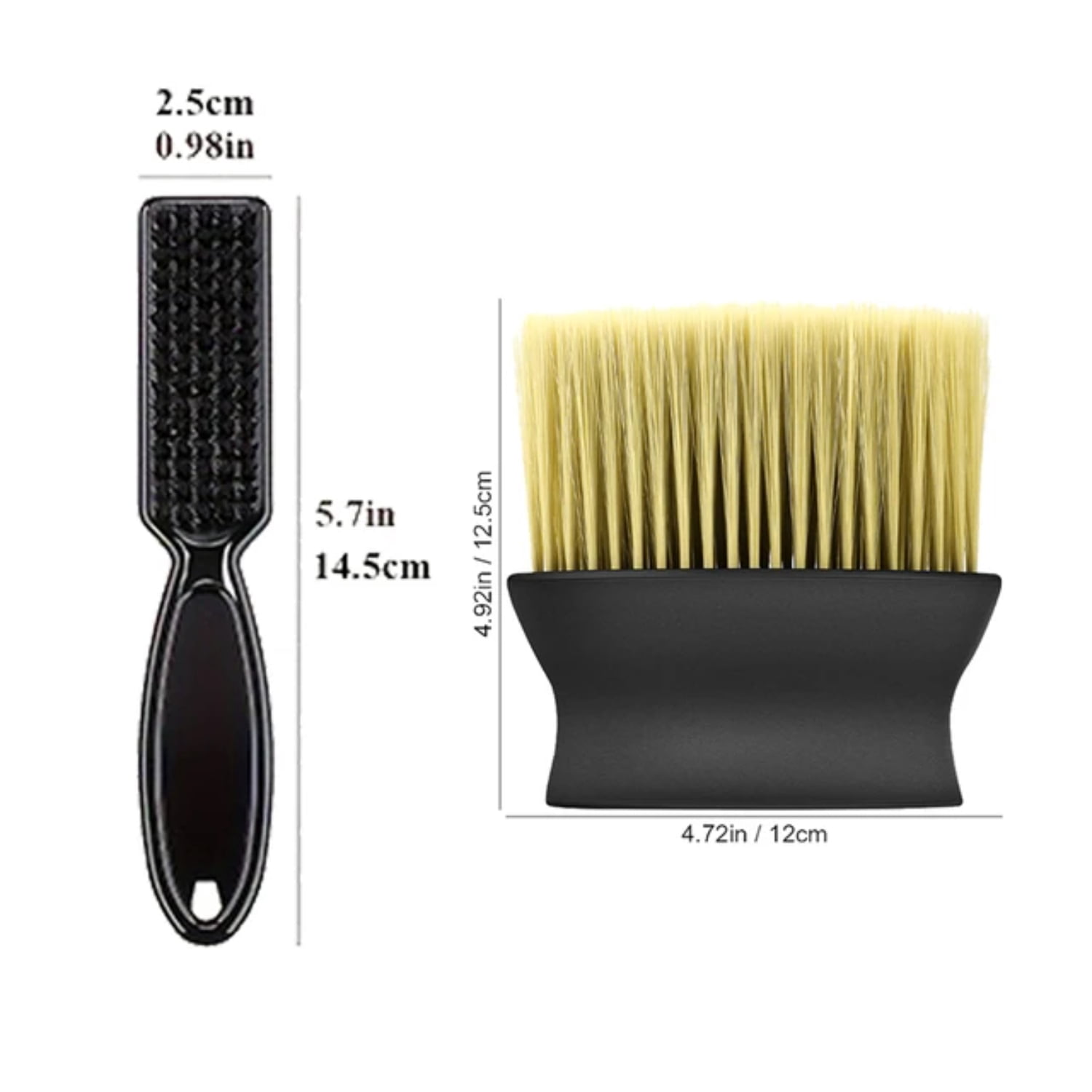 Tiardey Barber Nackenstaubbürsten-Set – Professionelle Reinigungsbürsten Für Friseure, Weiche Fasern, Holzgriff