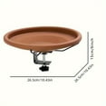 ZNGYXN Bath and Feeder Bowl with Adjustable Clamp for Balcony and