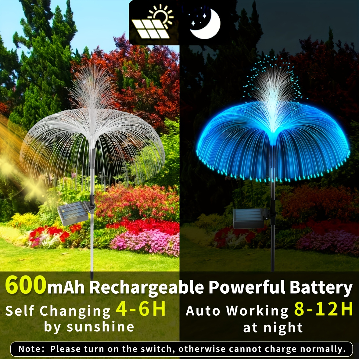 ZNGYXN Colour Changing Solar Flower Lights Energy Efficient