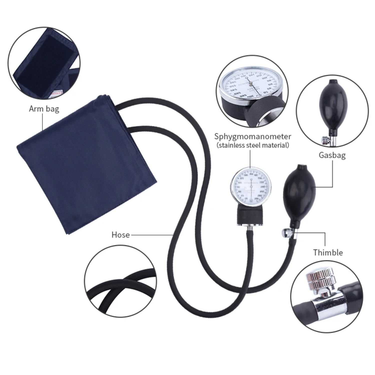 ZNGYXN Lightweight and Accurate Blue DoubleSided Manual Blood Pressure