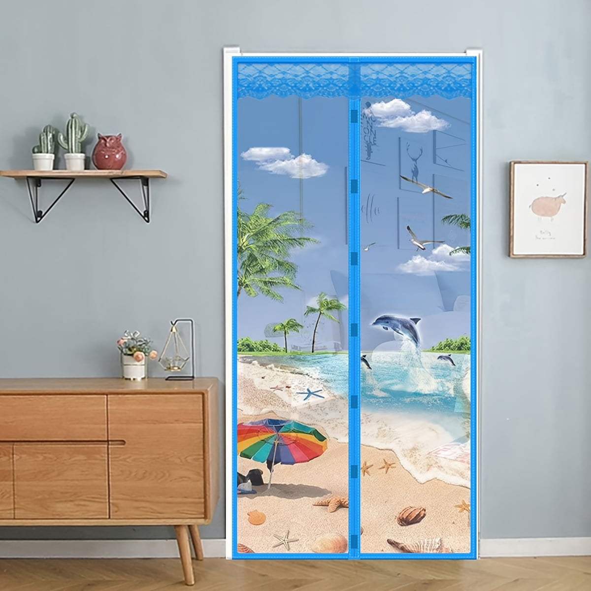 ZNGYXN MosquitoProof Door Curtain Soft NoInstall Mesh Screen For