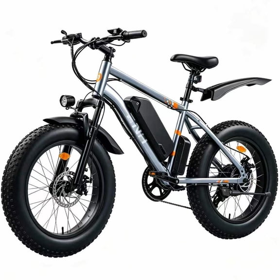 ZNH 1000W Fat Tire Electric Bike, 20×4" Off Road E-Bike, 48V 13Ah Battery, 20MPH, 40 Miles, UL2849 Certified,Gray