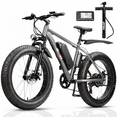 thumbnail image 1 of ZNH Class 2 Adult Electric Bicycle, Rated 750W (Peak 1000W), 48V 13Ah (624Wh) Removable Lithium‑ion Battery, Up to 20mph, 24" x 4.0 Fat Tire Ebike,7‑Speed Mountain Ebike,UL2849 Certified,Gray, 1 of 9