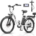 thumbnail image 1 of ZNH 24 inch Step Thru Electric Bike for Adults Women, 750W Motor City Ebike, 48V 13Ah Removable Lithium‑ion Battery, Electric Commuter Bike w 7‑Speed, UL2849 Certified,Class 2,White, 1 of 11