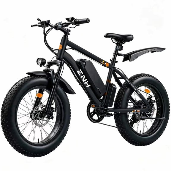 ZNH 1500W Fat Tire Electric Bicycle for Adult, 20×4" Mountain Ebike, 48V 13Ah Battery, 20MPH, 60  Miles, Shimano 7-Speed, UL2849 Certified, Black