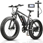 ZNH Peak 1000w Electric Bicycle for Adults,24*4 Fat Tire Ebike for Snow&Beach, Electric Mountain Bike w 48V 13AH Removable Battery, UL2849 , Black
