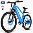 thumbnail image 1 of ZNH 1000W Peak Powerful Electric Bike for Adults, Max 20MPH, Class 2 E‑Bicycle w 48V 13AH Removable Battery, 26'' Electric Mountain Bike for Men, UL2849, 7‑Speed, Blue, 1 of 11