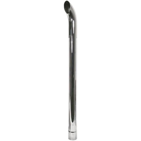 ZNL89025C New Tractor Chrome Exhaust Stack Curved 48" Long Slotted 2 1/2" ID