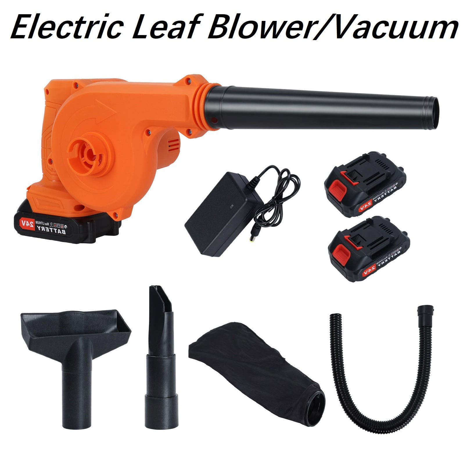 ZNNT 21V Electric Leaf Blower/Vacuum, Cordless Leaf Blower for Lawn Care, 150 CFM & 130 MPH (2 Batteries & 1 Charger Included)