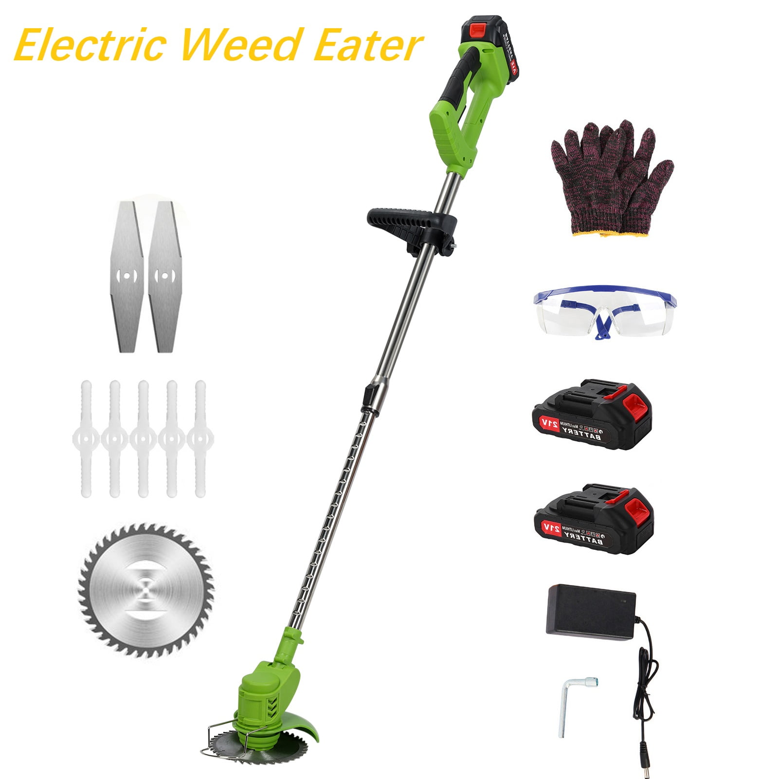 ZNNT 21V Electric Weed Eater Lawn Edger Cordless Grass String Trimmer