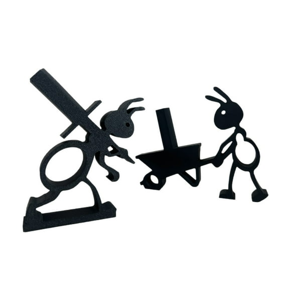 ZNNT 2Pcs/Set Ant Toilet Roll Paper Holder 3D Printed Free Standing Wheelbarrow Ant Toilet Paper Holder Paper Towel Roll Dispenser Storage Rack _Clearance Storage Holder