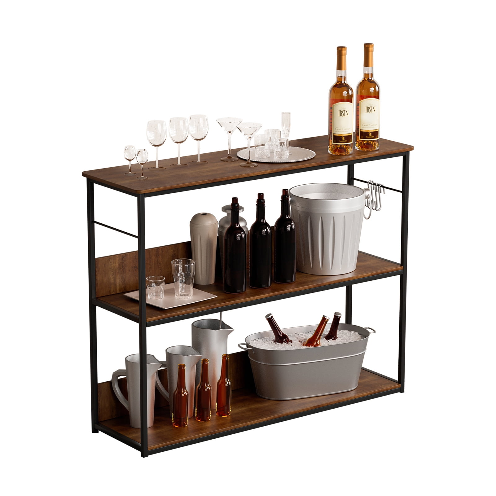 Kitchen Unit Racks ZNNT 3-shelf Kitchen Storage Rack Unit with Metal Fram, Microwave ...