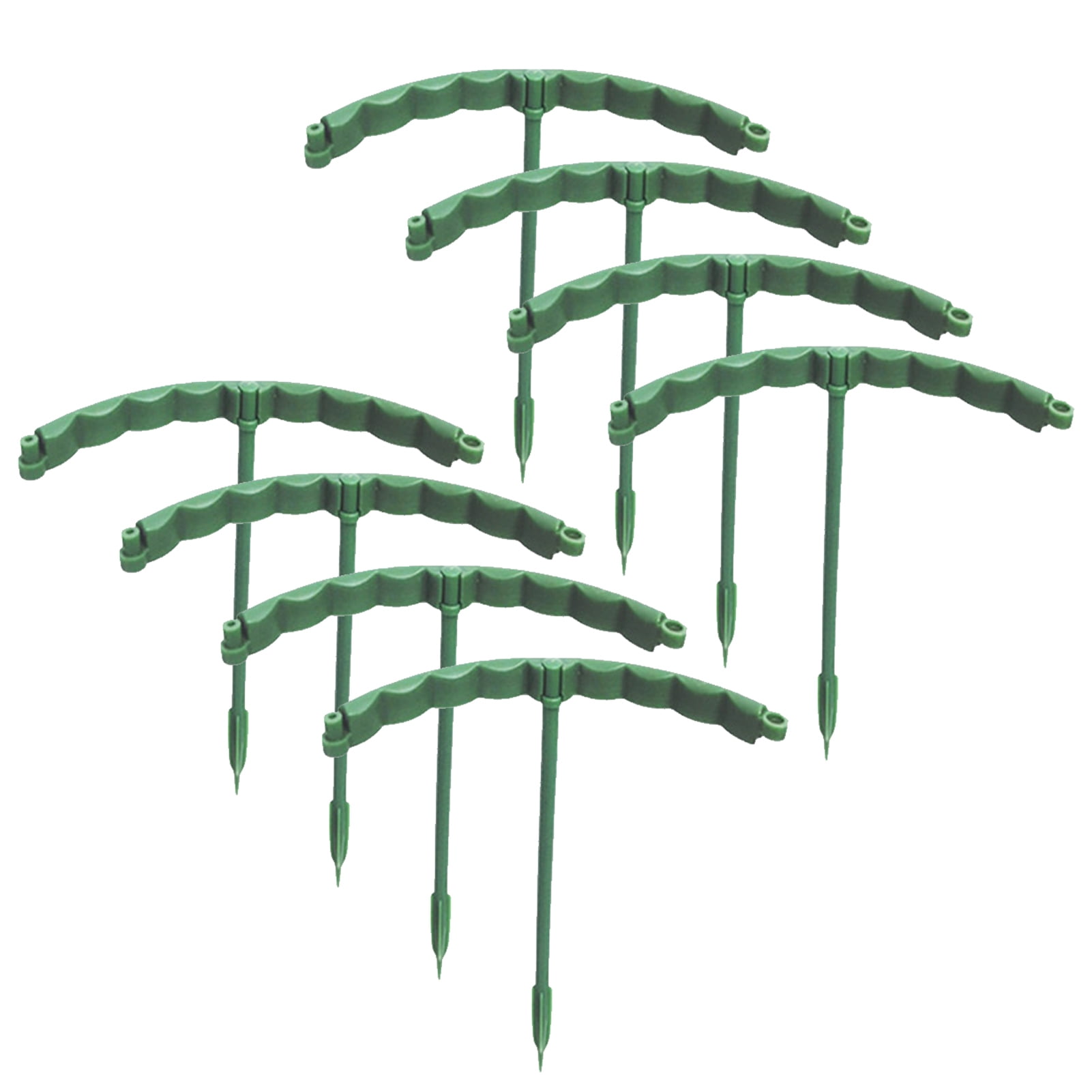 ZNNT 4/8 Pack Plant Support Stakes Plastic Half Round Plant Support ...