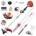thumbnail image 1 of ZNNT 5 in 1 Lawn Mower, 52CC Gas Weed Trimmer, Cordless Hedge Trimmer, 2-Stroke Brush Cutter, Handheld Chainsaw Hedge Pruner, 1 of 7