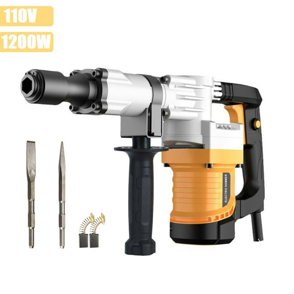 ZNNT Demolition Jack Hammer Concrete Breaker 1200W Electric Hammer 2 Chisel Bit
