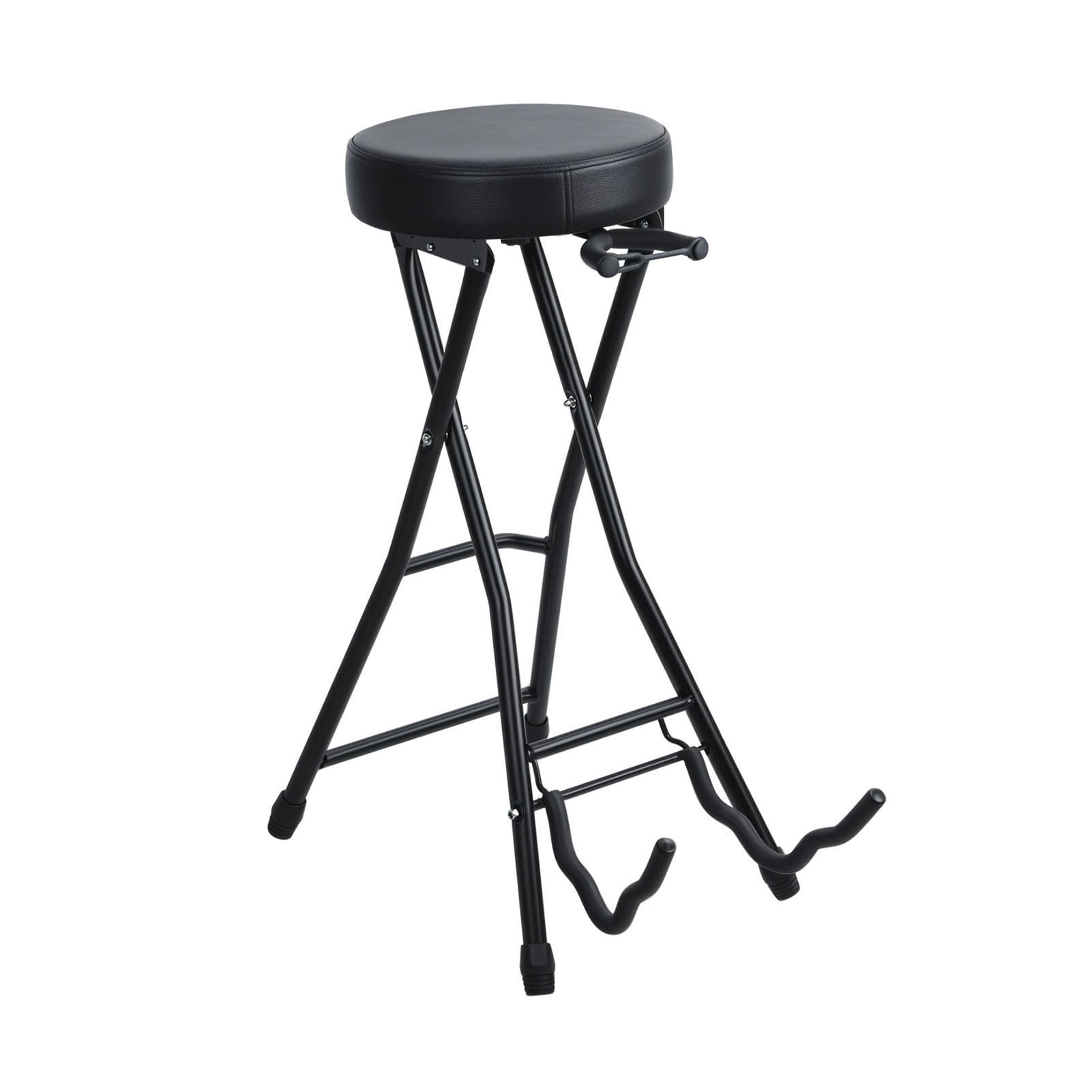 ZNNT Folding Guitar Stool with Padded Cushion, Portable Guitar Chair with Guitar Stand for Adult