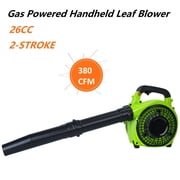 ZNNT Gas Leaf Blower 26 1 0 HP 2 Cycle Handheld Leaf Blower for Lawn Care 380 CFM 180 MPH Green