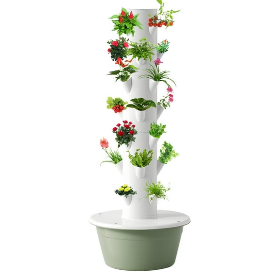 ZNNT Hydroponics Growing System Kit, 7-Tier Vertical Hydroponic Tower for Indoor Garden, 28 Holes