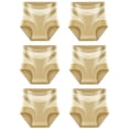 thumbnail image 1 of ZNQHFRE 6 Pcs Women High Waist Briefs, Thin Ice Silk Non-Marking Breathable Abdominal Panties P M, 1 of 2