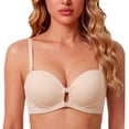 thumbnail image 1 of ZNQHFRE Front Closure Strapless Bra with Removable Strap, No Underwire Push Up Bra for Women Small Breast, 1 of 5