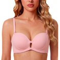 thumbnail image 1 of ZNQHFRE Front Closure Strapless Bra with Removable Strap, No Underwire Push Up Bra for Women Small Breast, 1 of 5