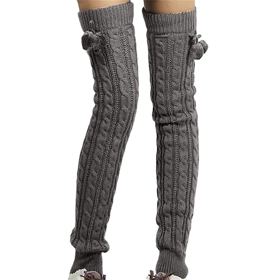 ZNQHFRE Knit Leg Warmer For Women Leg Long Winter Warm Thigh High Footless Boot Socks