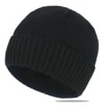 thumbnail image 1 of ZNQHFRE Men Women Thick Fleece‑Lined Ear Protective Winter Hat, Solid Color Cold‑Proof Pile Beanie Cap For Cycling Outdoor, 1 of 2