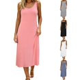 thumbnail image 1 of ZNQHFRE Nightgown for Womens Sleeveless Crew Neck Loose Nightdress Sleepwear Comfy Night Gowns, 1 of 4