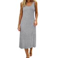 thumbnail image 1 of ZNQHFRE Nightgown for Womens Sleeveless Crew Neck Loose Nightdress Sleepwear Comfy Night Gowns, 1 of 4