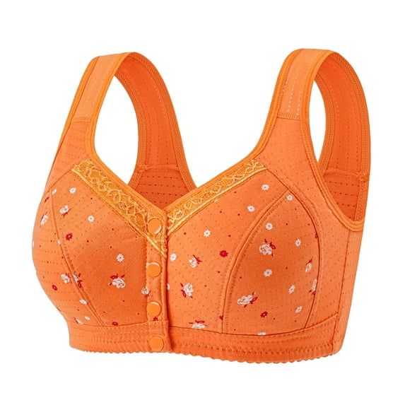 ZNQHFRE Plus Size Bras for Women Soild Wire Free Underwear One-Piece Bra Comfort Everyday Underwear Bras,38-82