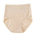 thumbnail image 1 of ZNQHFRE Plus Size High‑Waisted Cross‑Design Tummy Control Underwear, Seamless High‑Elastic Butt Lifter Bikini Panties L, 1 of 4