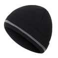 thumbnail image 1 of ZNQHFRE Unisex Dual‑Layer Knitted Beanie Hat With Reflective Strip, Warm Winter Skull Cap For Men Women Daily Casual Wear, 1 of 3