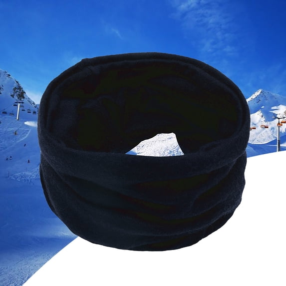 ZNQHFRE Unisex Solid Knitted Loop Neck Warmer, Windproof Elastic Polyester Neck Collar Scarf, Multi-Use Headband For Winter