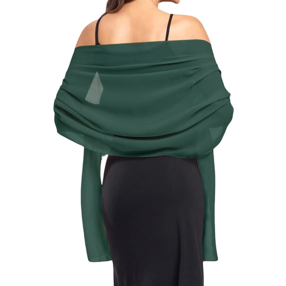 ZNQHFRE Women Chiffon Shawls and Wraps for Evening Dresses, Elegant Soft Chiffon Stole Bride Wedding Scarf