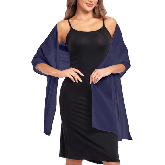 ZNQHFRE Women Chiffon Shawls and Wraps for Evening Dresses, Elegant Soft Chiffon Stole Bride Wedding Scarf