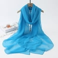 thumbnail image 1 of ZNQHFRE Women Imitation Silk Solid Color Scarf, Lightweight Thin Silky Neck Wrap For Summer Vacation Daily Work Party, 1 of 3