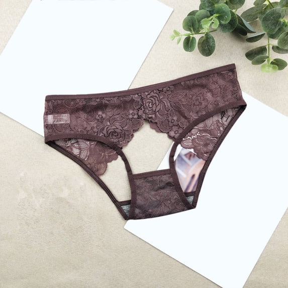 ZNQHFRE Women Panties Breathable Lace Brief , Hollow Out Butt Lifting Underwear D One Size
