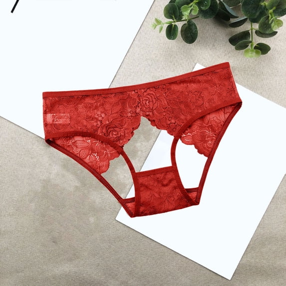 ZNQHFRE Women Panties Breathable Lace Brief , Hollow Out Butt Lifting Underwear F One Size