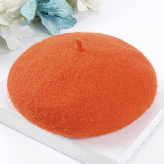 ZNQHFRE Women Solid Color Beret Hat, Fashion Comfortable Warm Hat For Autumn Winter Daily