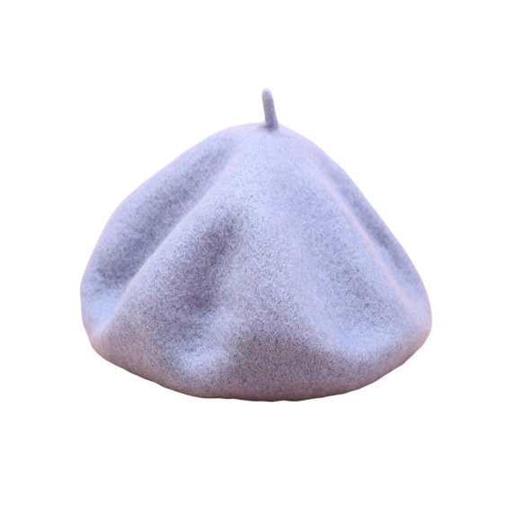 ZNQHFRE Women Solid‑Color British‑Style Painter Beret Hat, Warm Retro Beret Cap For Autumn Winter