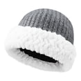 thumbnail image 1 of ZNQHFRE Women Thickened Knitted Beanie Hat, Large‑Head‑Friendly Warm Cap With Ear Protection, Face‑Slimming, 1 of 3