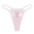 thumbnail image 1 of ZNQHFRE Women Thin‑Strap Lace G‑String Thong Panties, Hollow Cut‑Out No‑Show Ladies Lingerie Underwear S, 1 of 4