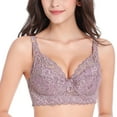thumbnail image 1 of ZNQHFRE Women Wireless Lace Adjustable Straps Bra, Plus Full‑Cup Push‑Up Side Fat Control Bra 80B, 1 of 3